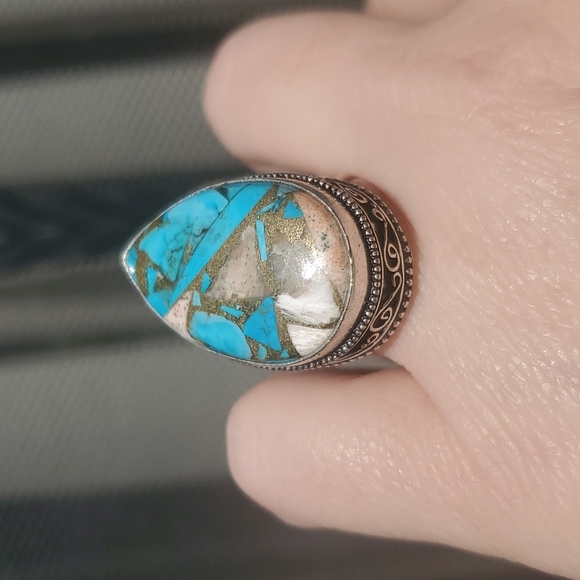 New Spiny Oyster 925 Silver Ring. - Picture 10 of 13